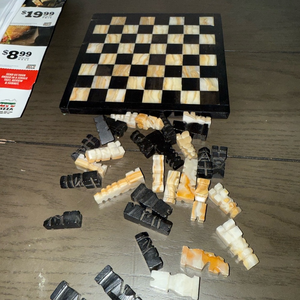 Crystal stone chess set